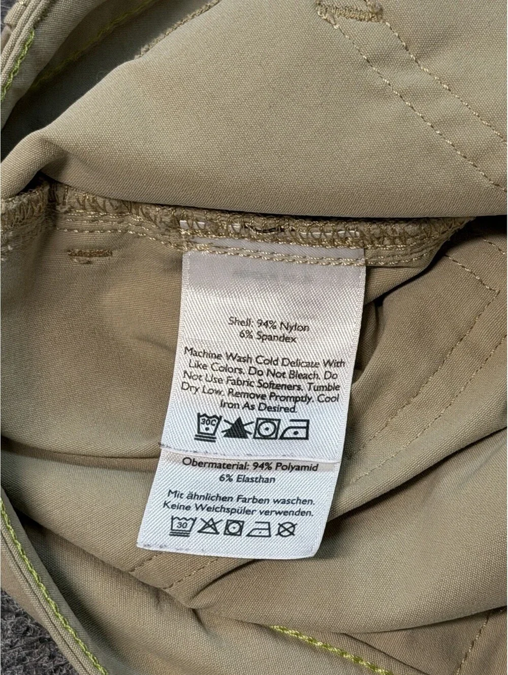 Eddie Bauer Guide Pro Pants Men’s 35x32 Khaki Stretch Nylon Hiking Outdoor